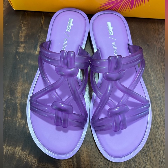 NWT Melissa Salinas purple Sandals - Picture 4 of 5